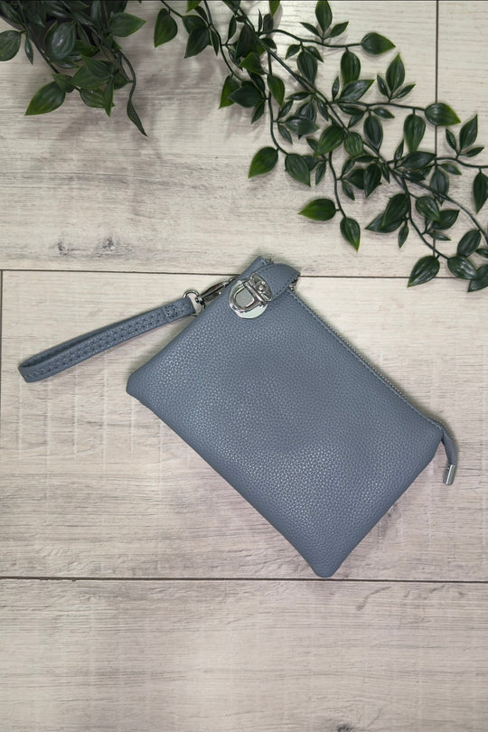 Denim Blue Cleo Zip Crossbody Bag