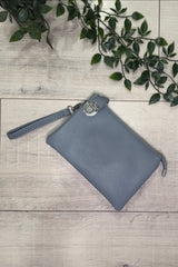 Denim Blue Cleo Zip Crossbody Bag