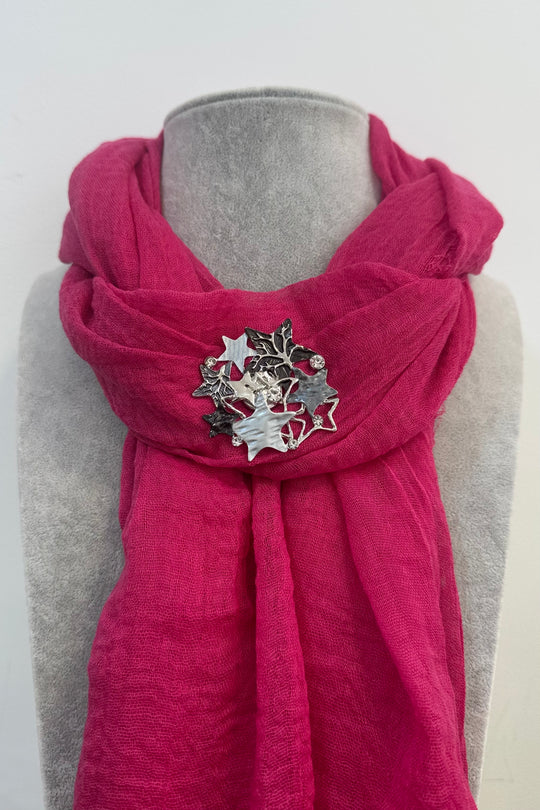 Silver Stars Magnetic Brooch