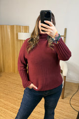 Denim Blue Ribby Knit Jumper