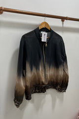 Black Ombre Lightweight Bomber Jacket
