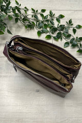 Plum Cleo Zip Crossbody Bag