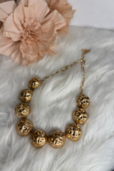 Hammered Gold Multi Circle Necklace