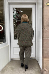 Khaki Green Wildflower Knitted Waistcoat