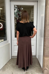 Chocolate Brown Katy Knitted Skirt