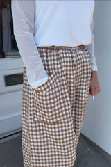 Toffee Brown Ivy Gingham Pants