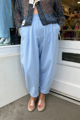 Light Blue Premium Crop Trouser