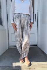 Taupe Ivy Gingham Pants