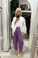 White Floral Lace Blouse