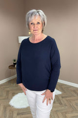 Navy Blue Soft Knit Jumper