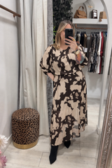 Cream Tessa Printed Dress