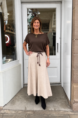 Chocolate Brown Molly Slash Neck Top