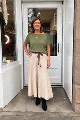 Sage Green Molly Slash Neck Top