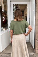 Sage Green Molly Slash Neck Top