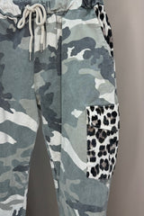 Camo and Leopard Print Cargos