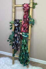 The Black Floral Scarf