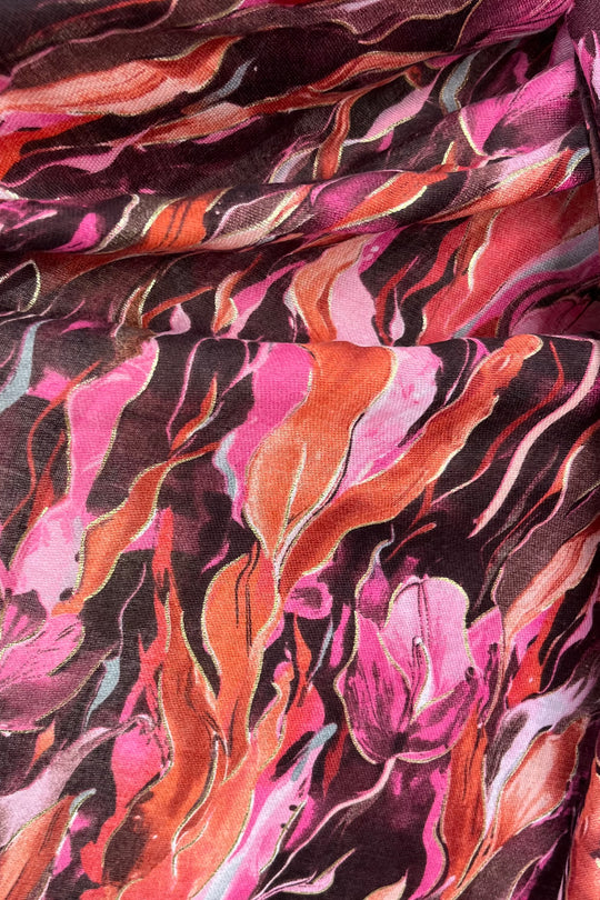 The Magenta Floral Scarf