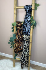 The Blue Leopard Scarf
