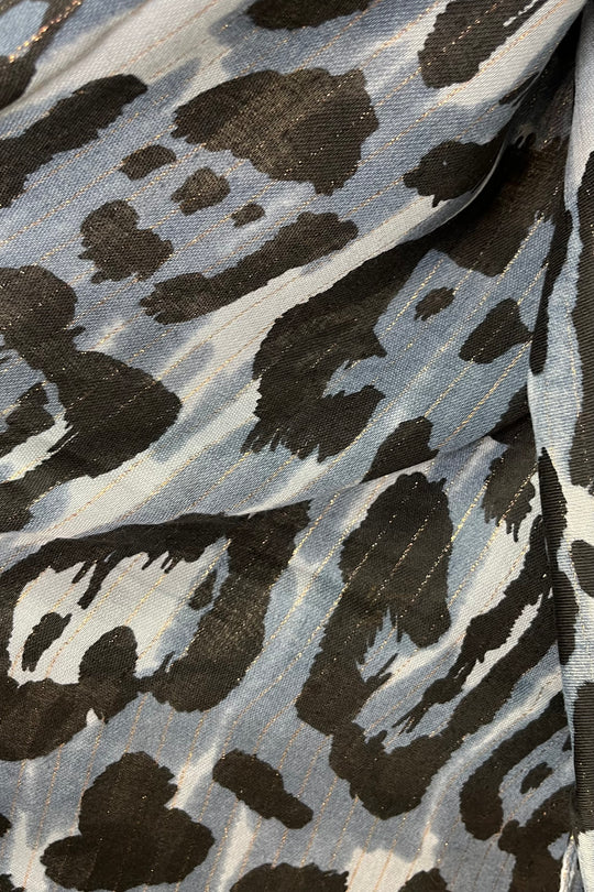 The Blue Leopard Scarf