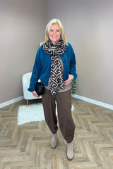 Chocolate Cotton Cocoon Trousers