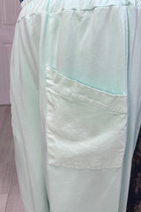 Mint Cotton Cocoon Trousers