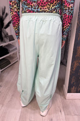 Mint Cotton Cocoon Trousers