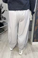 Dove Grey Cotton Cocoon Trousers