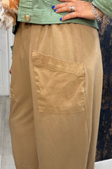 Camel Cotton Cocoon Trousers