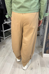 Camel Cotton Cocoon Trousers