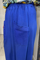 Cobalt Blue Cotton Cocoon Trousers