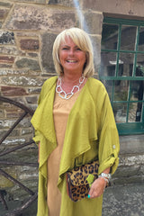 Olive Green Waterfall Cover Up