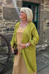 Olive Green Waterfall Cover Up