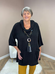 Black Hooded Tunic