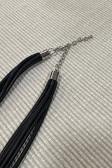 Blue Loop Rubber Necklace