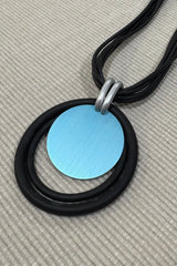 Blue Loop Rubber Necklace
