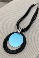 Blue Loop Rubber Necklace