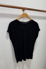 Black Ribbed Top