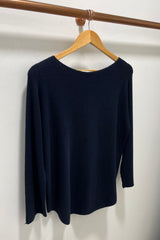 Navy Plain Knitted Jumper
