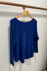 Cobalt Blue Plain Knitted Jumper