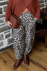 Leopard Cotton Cocoon Trousers