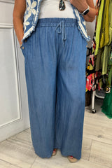 Denim Palazzo Trousers