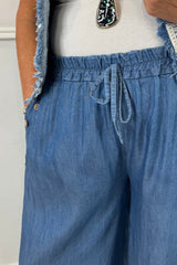 Denim Palazzo Trousers