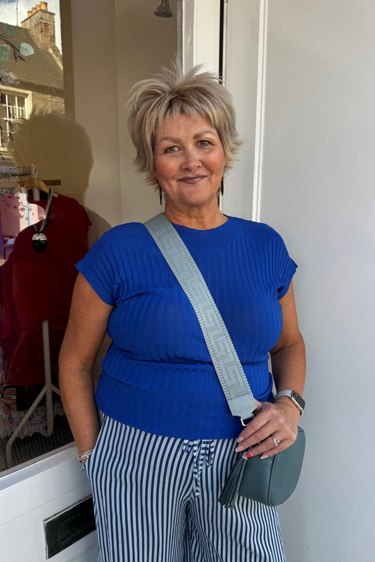 Cobalt Ribbed Top