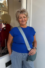Cobalt Ribbed Top