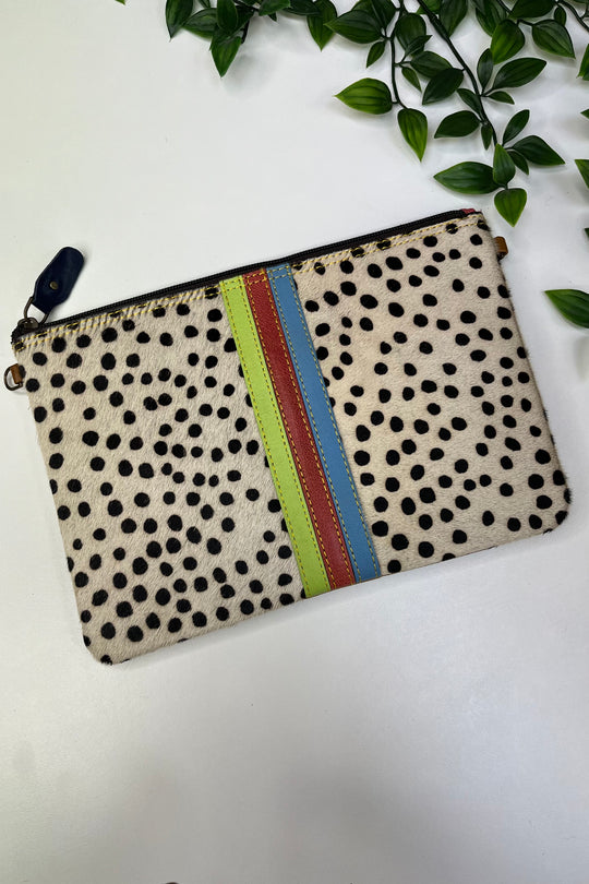 Dalmatian Print Clutch