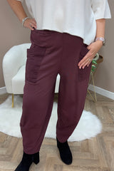 Grape Cotton Cocoon Trousers