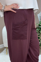 Grape Cotton Cocoon Trousers