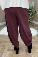 Grape Cotton Cocoon Trousers