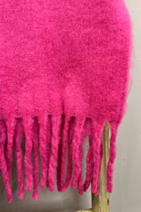 AW25 Chunky Wooly Scarf Fuchsia Pink
