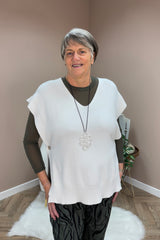 White Button Tank Top